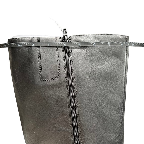 Naturalizer Boot Rena Tall Riding Buckle Black Leather Wide Calf Womens Size 9.5 - Picture 11 of 14